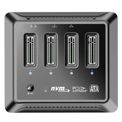 MAIWO 4 Bay M.2 SATA NVMe Docking Station 10Gbps M2 NVME NGFF SSD Case USB3.1 Type-C Gen2 External Hard ssd box with Cooling Fan