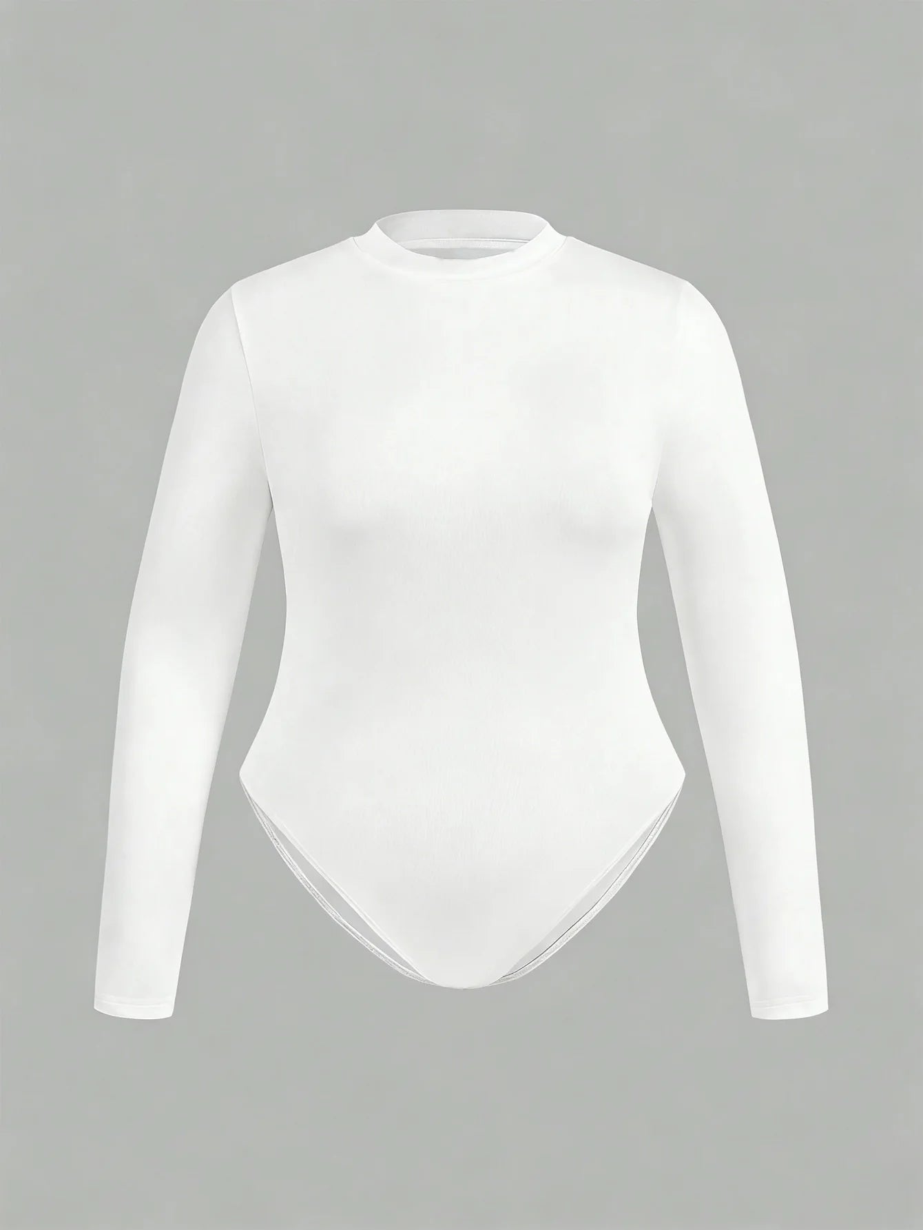 Women's long-sleeved plus-size one-piece dress - fashionable basic style tight-fitting garment - dance outfit one-piece pants