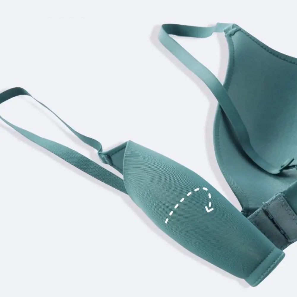 Solid Color Adjustable Push Up Bra Anti-sagging Shockproof Seamless Underwear Lingerie Wireless Deep V Bra Women