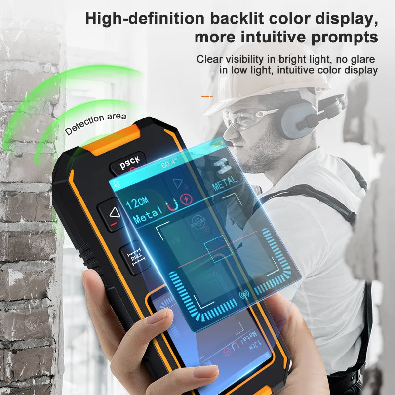 NOYAFA NF-513S Metal Detector Wall Scanner AC Live Cable Wires Metal Wood Stud Find with Positioning Hole Wall Detector