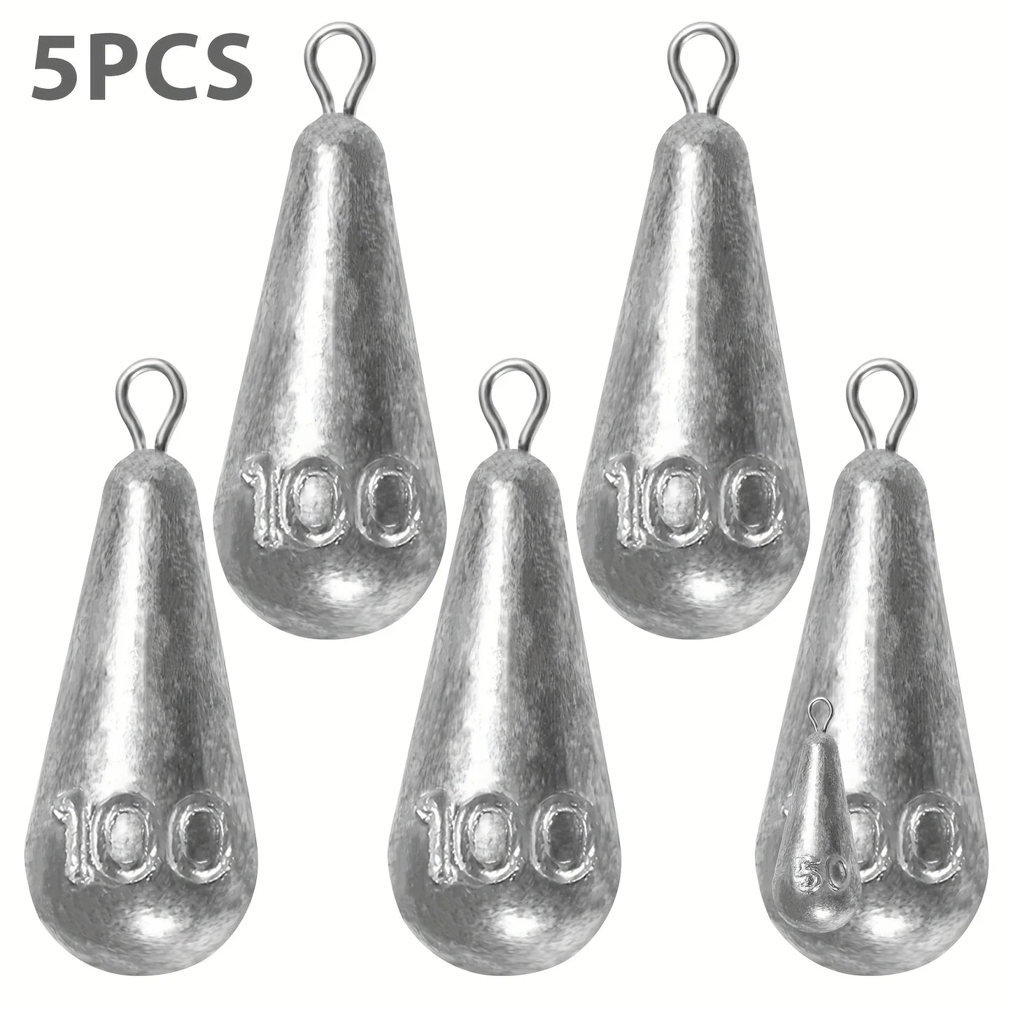 Fishing Weights Sinkers, 10 Sizes Teardrop-Shaped Fishing Lead Sinkers, Bass Casting Drop Shot Weights for Saltwater Freshwater