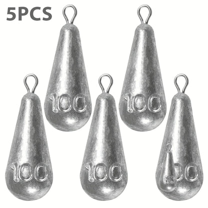 Fishing Weights Sinkers, 10 Sizes Teardrop-Shaped Fishing Lead Sinkers, Bass Casting Drop Shot Weights for Saltwater Freshwater