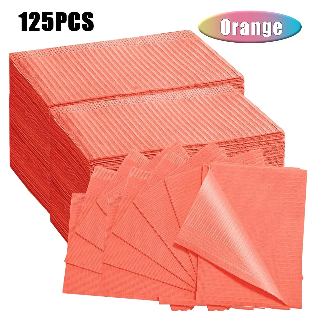 5-125pcs Disposable Waterproof Tattoo Bibs 10 Colors Tattoo Clean Wipes Pad Table Covers Patient Dental Napkins Accessories