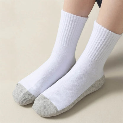 3 Pairs/set Children's Socks Spring Autumn Kids Boys Cotton White Sports Student Home Teenagers Socks For Daily Life 4-16Years