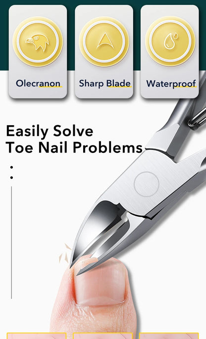 Professional Nail Clipper Thick Nail Nippers Dead Skin Removal Nail Art Pedicure Care Piler Cutter Scissor Tools