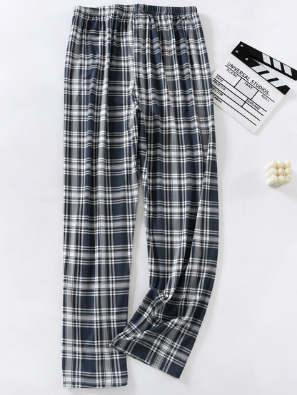 Herr Pyjamasbyxor Långa – Tunna Andningsbara Casual Hemmabyxor, 12 Färger M–6XL