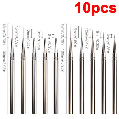 Nails Art Liner Brushes Striping Drawing Elongated Lines Painting 6/9/12/15/18mm Nail Professional Manicure Tool ZJS02