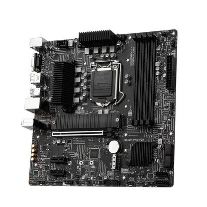 msi B560M PRO-VDH  (mATX, 11th/10th Gen Intel Core, LGA 1200 Socket, DDR4, PCIe 4, CFX, M.2 Slots, USB 3.2, 2.5G LAN Motherboard