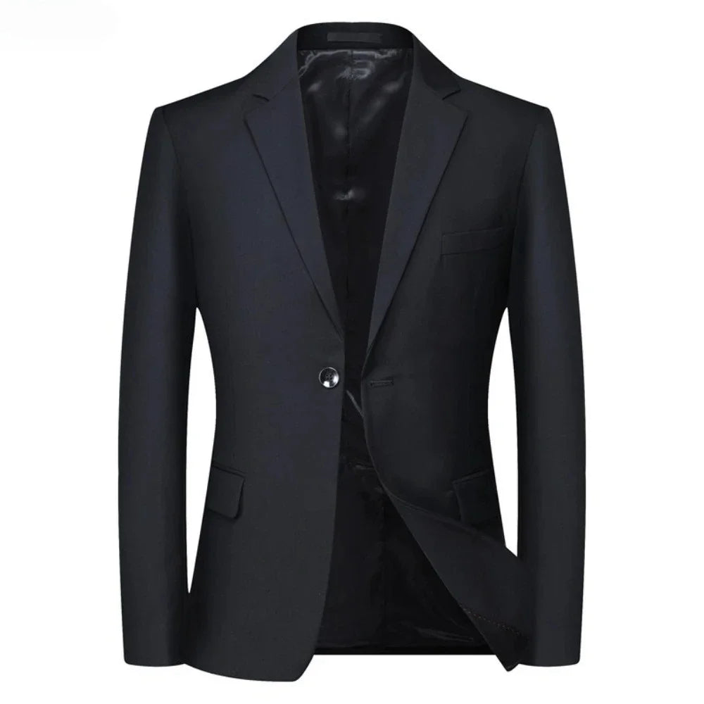 Herr Slim Fit Kavaj – Sträckbar Formell Blazer för Kontor, Bröllop & Casual, 13 Färger, Storlek S–7XL