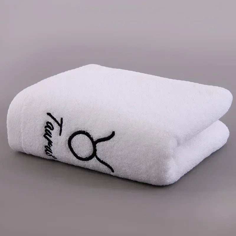 12 Constellation Letters Towel Embroidery Cotton Absorbent Quick Dry Lovers Gift Thickened Sport Soft fashion Face Towel 35x75cm