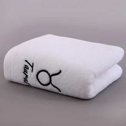 12 Constellation Letters Towel Embroidery Cotton Absorbent Quick Dry Lovers Gift Thickened Sport Soft fashion Face Towel 35x75cm