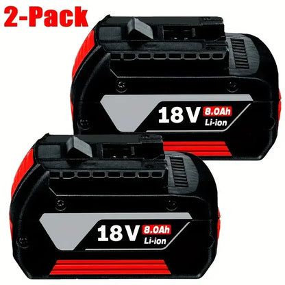 18V 8.0Ah Suitable for Bosch Battery GBA Professional GBA GSR GSB BAT609G BAT622 BAT618G with LED Power Display