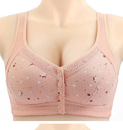 FallSweet 3Pcs/Set Front Closure Bra for Women Plus Size Bras Seamless Wireless Bralette Lace Brassiere Sexy Ladies Lingerie