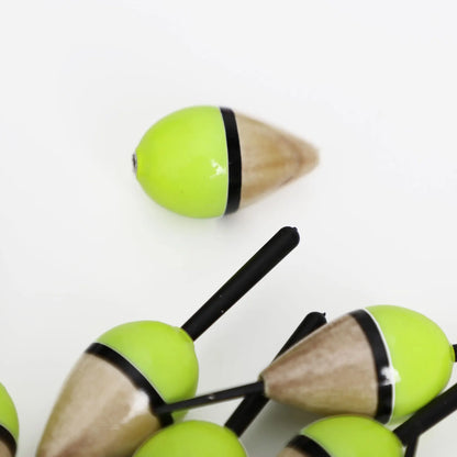 FREE FISHER 10pcs/Lot Lighted Fishing Floats,8cm Bobbers,Collection Cork Buoy Paulownia Wood Floats Plastic Stick Buoyancy 2g