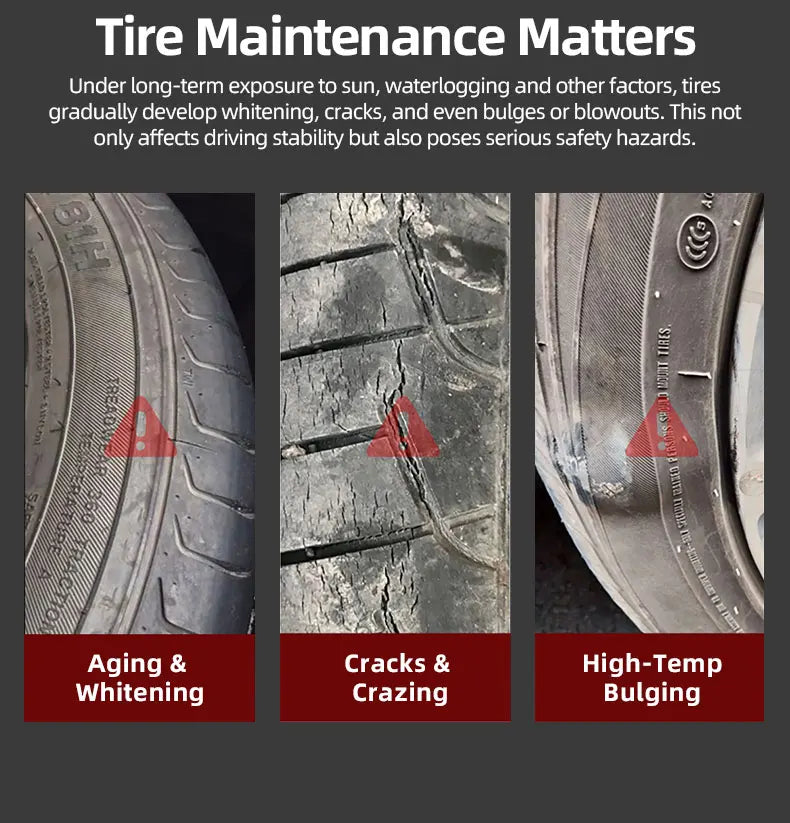 150g Tire Shine & Retread Wax - Durable Anti-Aging Gloss Enhancer for Car Tires, Blackening Care Agent