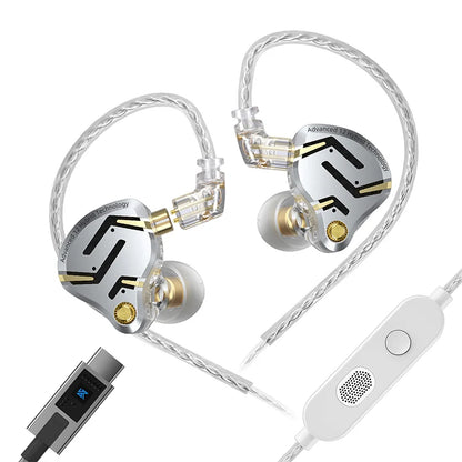 KZ ZS12 Pro 2 in-ear-hörlurar med hybridteknik och löstagbar kabel