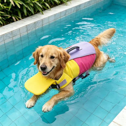 Big Dog Life Jacket with Removable Front Float Hand-Held Pet Life Vests Outdoor Training Swimming Clothes for Medium Large Dogs