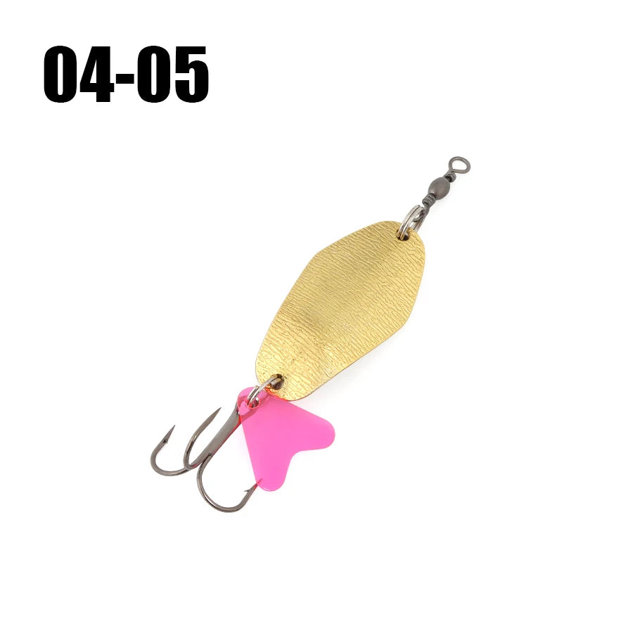 W.P.E Fishing Lure JIG Double Artificial Bait 8 Grams With Connector Three-anchor hook Metal sequins For fishing