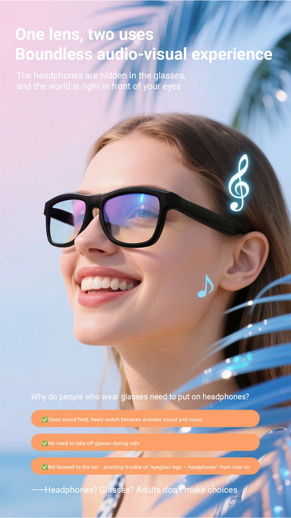 Touch Automatic Color Changing Dimming Bluetooth 5.4 Voice Assistant AI Smart Translation Music Glasses Men UV400 Protection