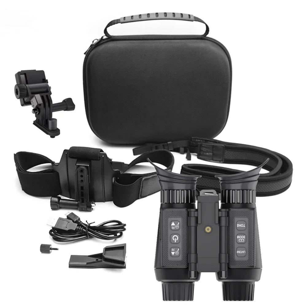 NV8300 Night Vision Binoculars Goggles 8X Digital Zoom 4K UHD 36MP 3D Head Mount Infrared Night Vision Device Hunting Telescope