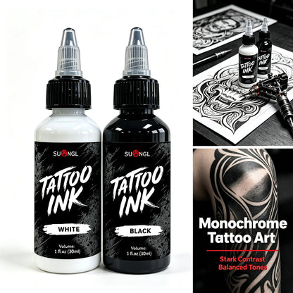 SUANGL Tattoo Ink White 60ml Colorant Black White Tattoo Ink High Quality Professional Tattoo Supplies