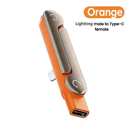 240W USB C Lightning Built in Stand Adapter Multi Function Foldable Converter for Phone
