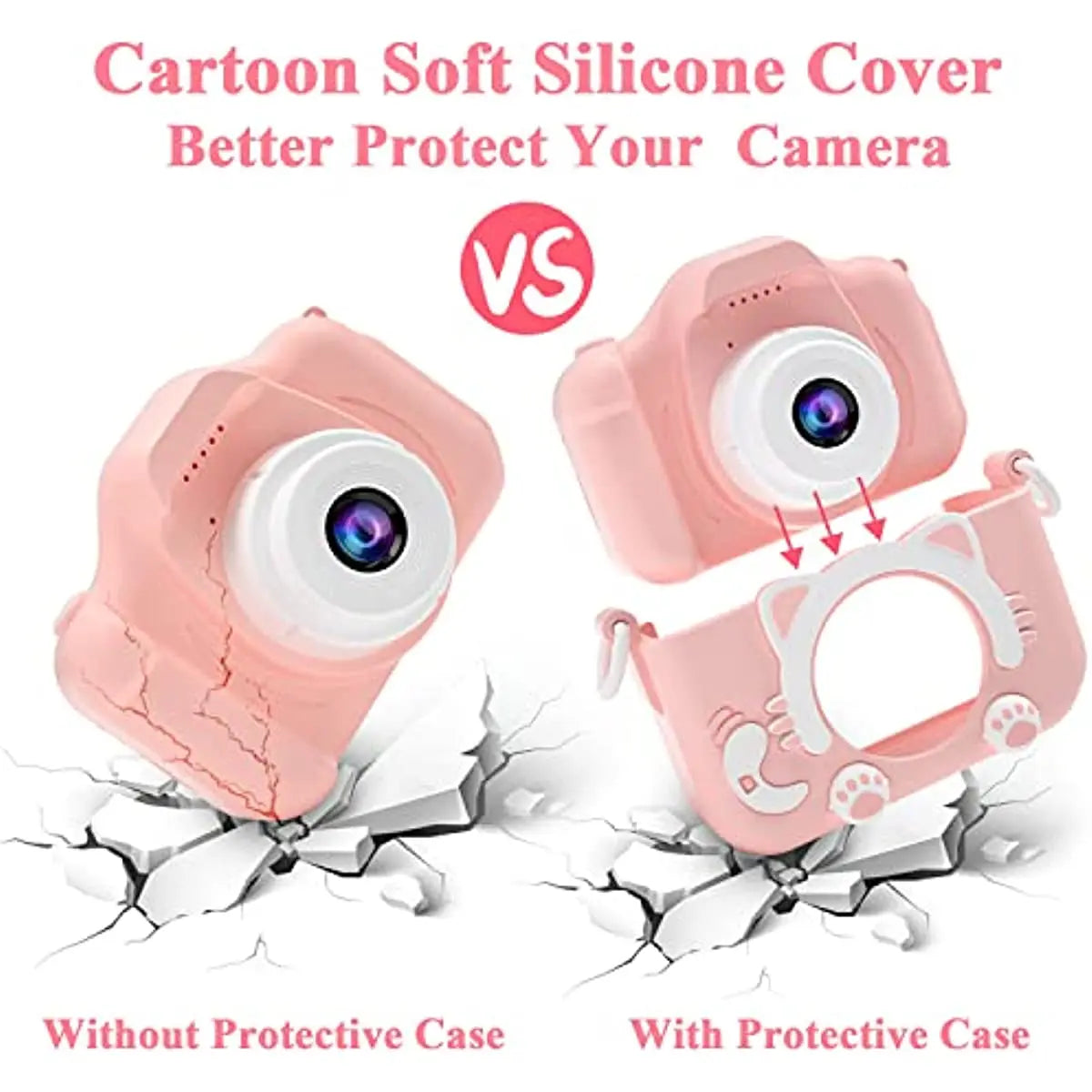 Super Cute Children Camera 1080P HD Toddler Digital Video Camera 2.0-inch Kids Camera with Silicone Cases Toys for  Christmas