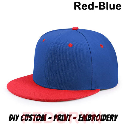 FEDORYN Snapback Keps Splice-Färger Hip Hop – 40 Färger Akryl/Polyester Justerbar Unisex Anpassad Brodyr Tryck Grossist Dropshipping