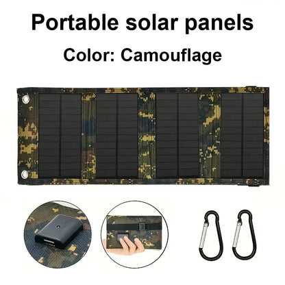 LEAORLD 20W Solar Panel Charger, Foldable Solar Panel Fast Charging, USB Solar Phone Charger, Monocrystalline High Efficiency