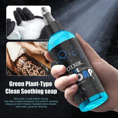 DQFART 120ml Blue Soap Green Soap Tattoo Cleaning Products Safe Can Be Used For The Human Body Professional Tattoo Artists Body Art Creative Designs Supplies Accessories