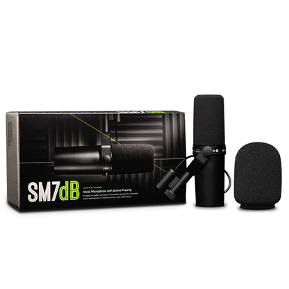 Shure SM7dB Studio Dynamic Microphone Radio Live Vocal Microphone Sm7b Upgraded Version for Streaming Podcast Built-in Preamp