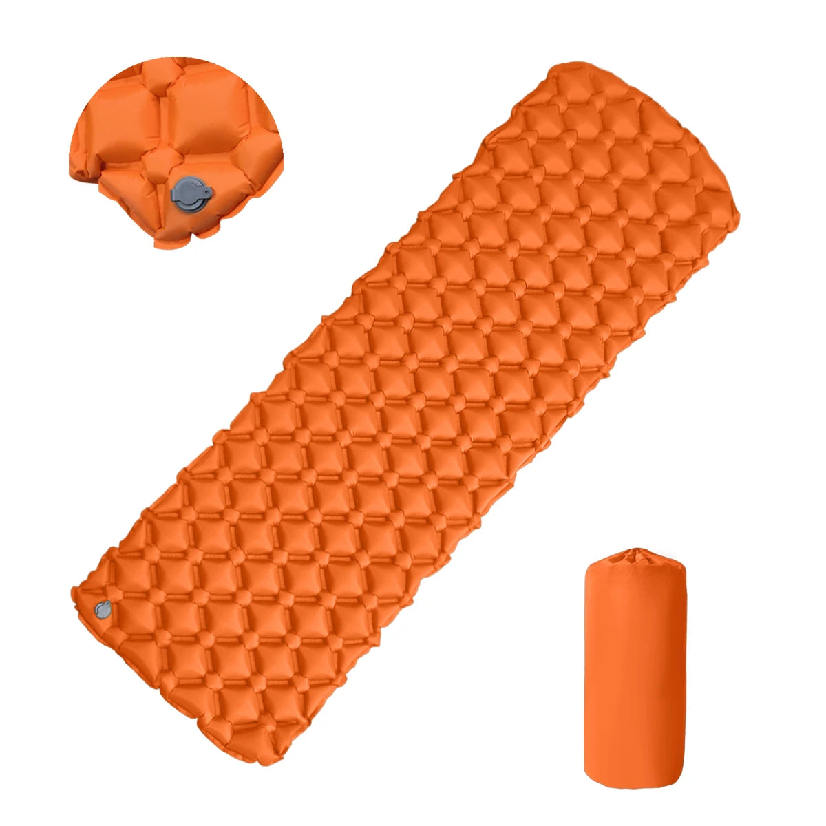 Uppblåsbar Campingmadrass LT-01 – Inbyggd Pump, TPU-Nylon, Hopfällbar, 4 Färger