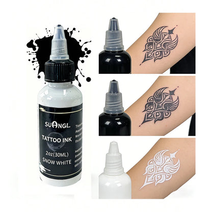 SUANGL Professional Black Tattoo Ink High Saturation Waterproof Permanent Pigment 30ml for Tattoo Studio Tattoo Accessories