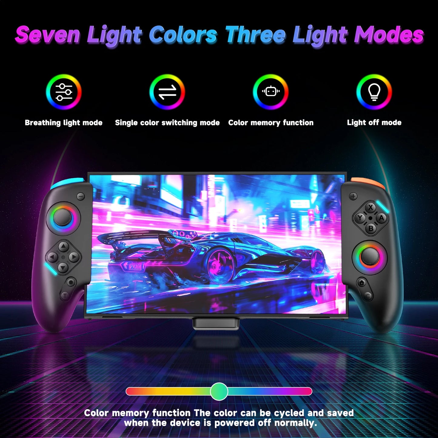 Gamepad For Nintendo Switch 2 Controller RGB 9-Axis Gyro Joypad W/ Dual Shock Turbo/Marco Programable Function Game Pad Joystick