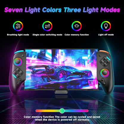 Gamepad For Nintendo Switch 2 Controller RGB 9-Axis Gyro Joypad W/ Dual Shock Turbo/Marco Programable Function Game Pad Joystick