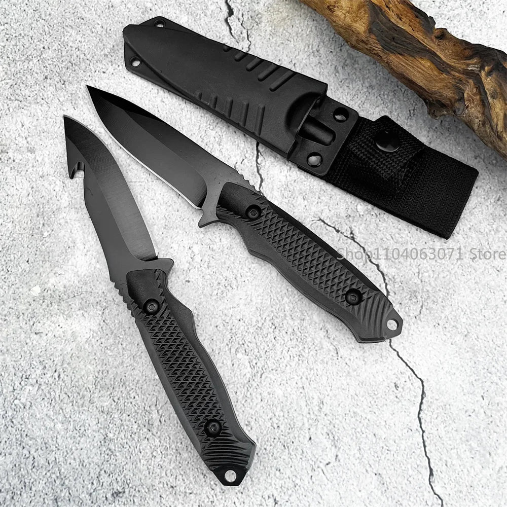 Portable Straight Cutter Built 5Cr13Mov Steel Blade and Comfortable ABS Grip, Equipped with Sheath for Field Trips and Daily Use