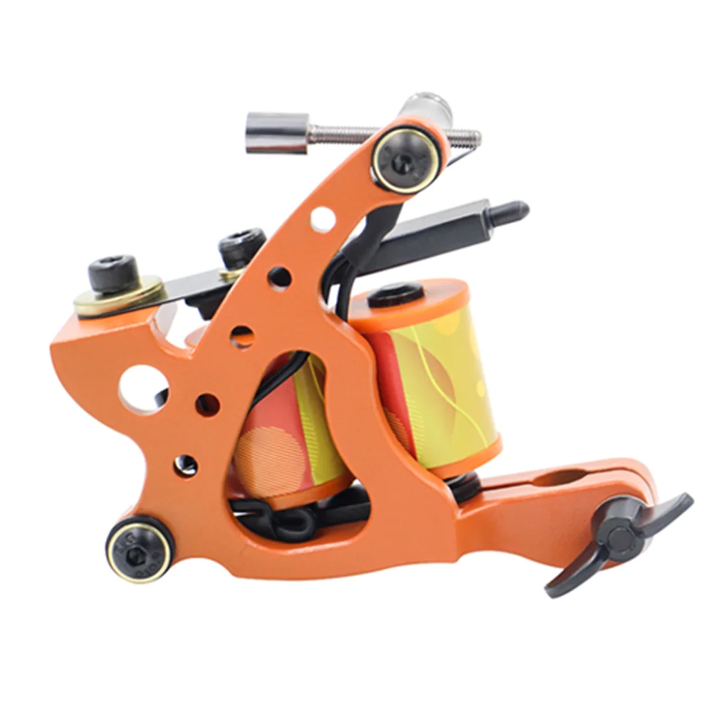 Professional Tattoo Coil Machine Tattoo Liner and Shader 10 Wraps Coils Iron Handmade Coil Tattoo Machine Gun for Tattoo Needle