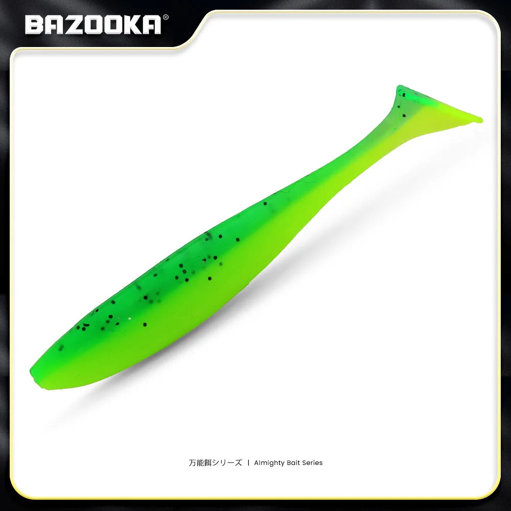 Bazooka Shad Worm Fishing Soft Lure Big Silicone 90 100mm Bait T Tail Easy Shiner Wobbler Swimbait Pesca Trout Pike Bass Winter