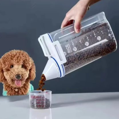 Moisture-Proof Storage Container for Grains Pet Food Snacks Transparent Sealed Food Storage Jar Kitchen Organizer for Dry Foods