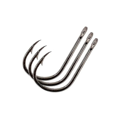 Gamakatsu 10Pcs High Carbon Steel Fish Hook Efficiency Barbed Fishhooks With Hole Jig Carp Big Eye Fly Fishing Hook Worm Pesca