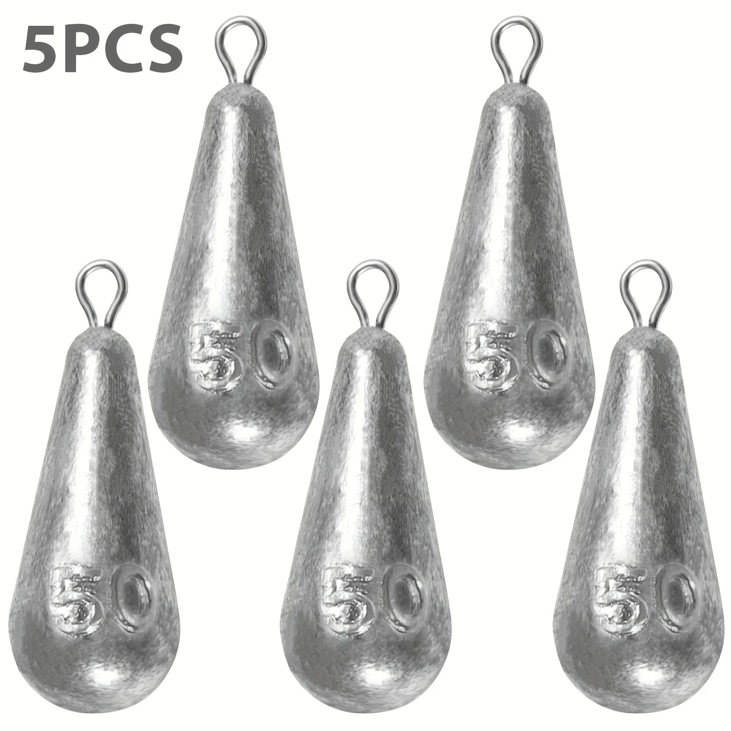 Fishing Weights Sinkers, 10 Sizes Teardrop-Shaped Fishing Lead Sinkers, Bass Casting Drop Shot Weights for Saltwater Freshwater