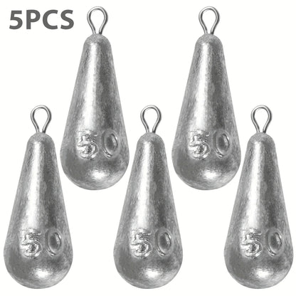 Fishing Weights Sinkers, 10 Sizes Teardrop-Shaped Fishing Lead Sinkers, Bass Casting Drop Shot Weights for Saltwater Freshwater