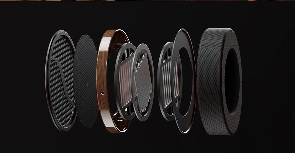 Fosi Audio i5 öppna over-ear-hörlurar med 97 mm planmagnetiska element