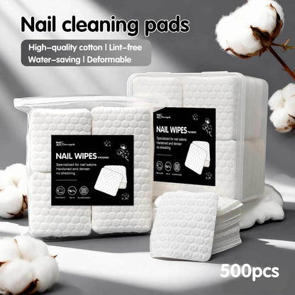 200/500Pcs/pack/box Solid Durable Nail Tools Manicure Gel Nail Polish Remover Pads Lint-Free Wipes Napkins Wraps