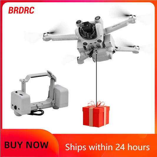 BRDRC Airdrop System för DJI Mini 3 & Mini 3 Pro – 500m räckvidd, 100g last