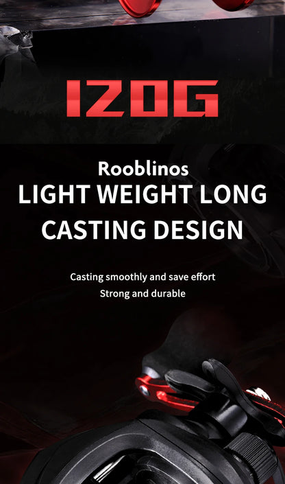 Rooblinos AC Baitcasting Reel Saltwater Freshwater Fishing Reels Max Drag 8KG Light Surf Cast Reel Baitcaster Reels