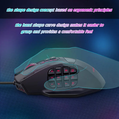 E-YOOSO Upgraded Wired Gaming Mouse X-39 PRO with Macro Edit Side Key DIY Lighting Design SG8960Processor Ergonomic Gaming Mouse