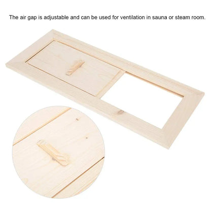 Sauna Air Vent Wooden Adjustable Sauna Room Equipment Ventilation Panel Blinds Grille Sauna Air Vent for Steam Room