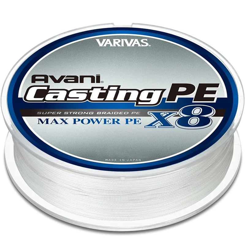 Varivas Avani Casting PE Max Power X8 Braided Fishing Line - Length:300m/330yds,Size:20-78LB Japan 8 Strand PE Braid Line