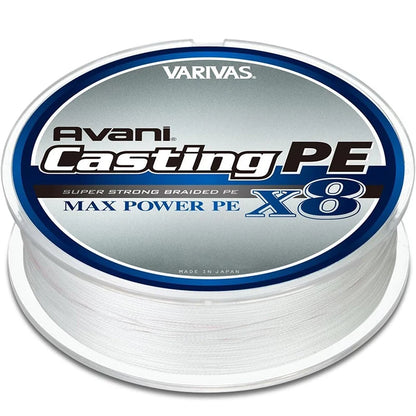 Varivas Avani Casting PE Max Power X8 Braided Fishing Line - Length:300m/330yds,Size:20-78LB Japan 8 Strand PE Braid Line